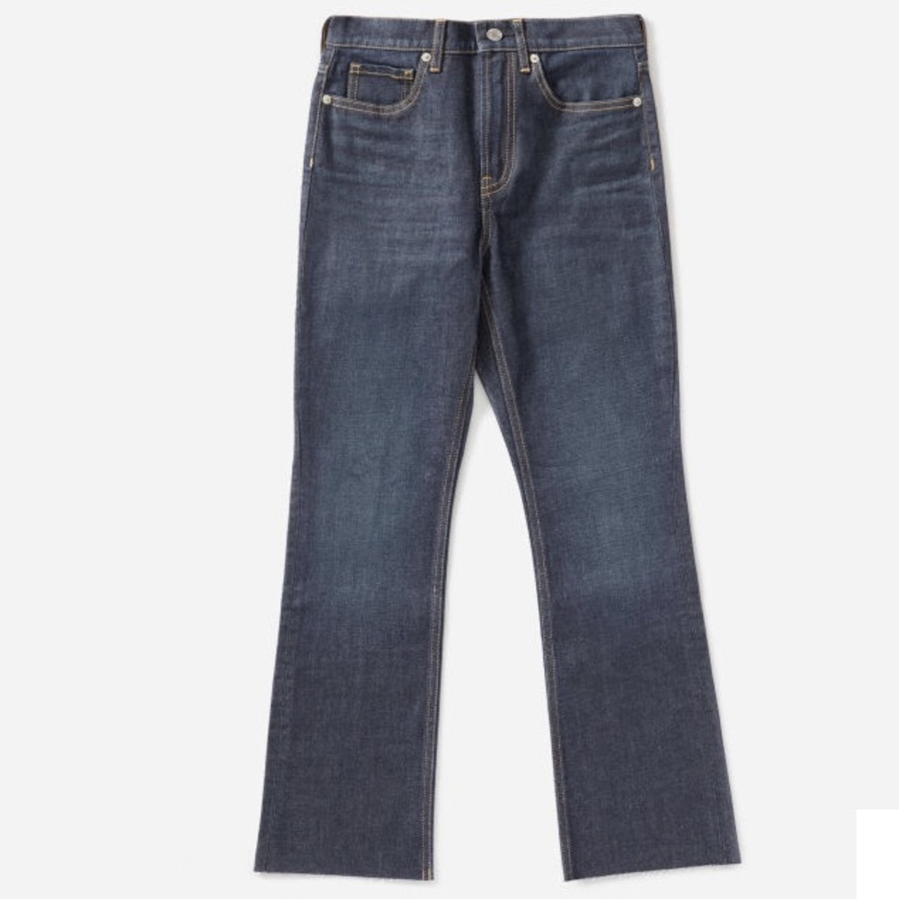 Everlane Dark-wash Kick Crop jeans